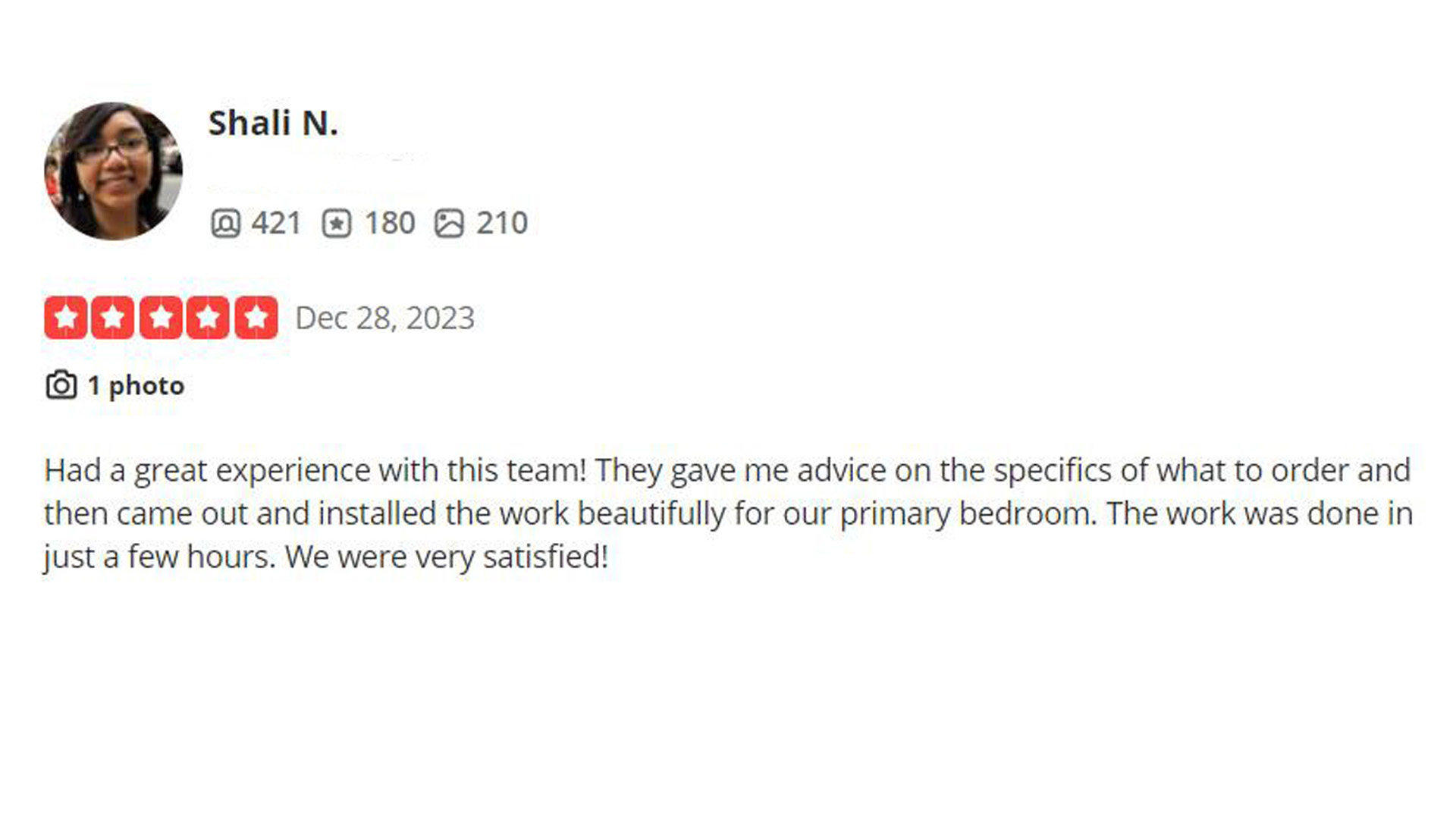 Customer review
